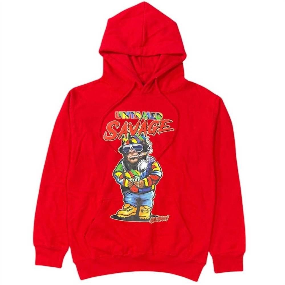 NEW GAME CHANGERS unisex untamed savage hoodie in red